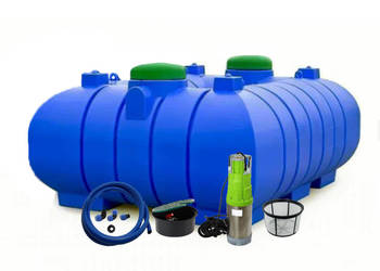 Zbiornik na wodę deszczową 5000L FLAT zestaw Pomp Filtr na sprzedaż  Łagiewniki