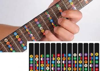 Naklejki do nauki gry na gitarzę | Muzyczne naklejki na sprzedaż  Płock