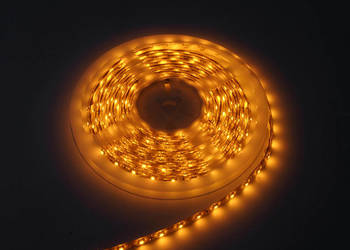 Taśma LED 12V żółty 2835 5m/300 wodoodporna +DC na sprzedaż  Mielec