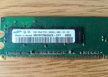 Sprzedam pamięć RAM Samsung 1GB 2Rx8 PC2-6400U-666-12-ZZ. na sprzedaż  Bydgoszcz