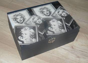 Szkatułka z drewna z zapięciem XXL Marilyn Monroe na sprzedaż  Halinów