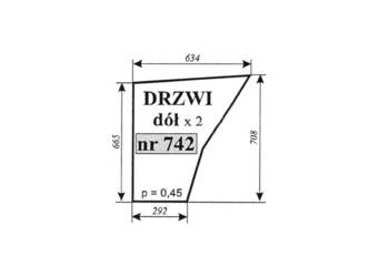 SZYBA DRZWI DÓŁ URSUS 6014 742 na sprzedaż  Czernikówko