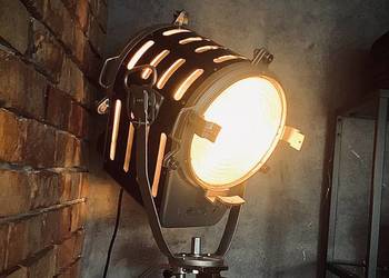 Używany, Lampa Loft duża reflektor filmowy Spefika RF250 PRL na sprzedaż  Poznań