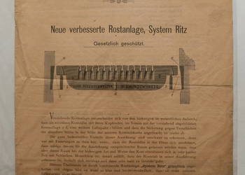 Stara reklama Gebr. Ritz &amp; Schweizer, Gemünd, żeliwo, 1890 na sprzedaż  Kościan