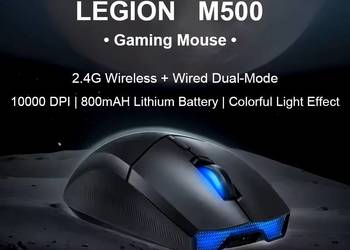 Myszka bezprzewodowa 2.4G do gier Lenovo LEGION M500 optyczna czarna na sprzedaż  Myślenice