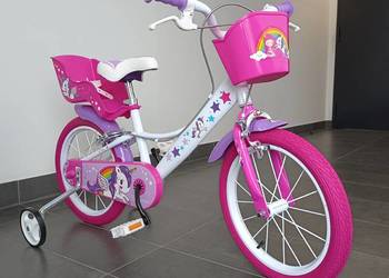 Używany, Różowy rowerek rower dla dziewczynki 16 cali fotelik koszyk na sprzedaż  Warszawa