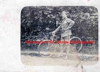 Używany, Stare zdjęcie pocztówka post card żołnierz rower 1919 opis na sprzedaż  Bielsko-Biała