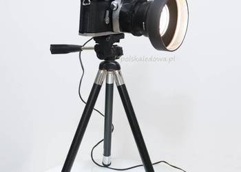 Lampa LED jak aparat fotograficzny statyw loft retro vintage, używany na sprzedaż  Siemianowice Śląskie