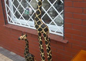 dwie żyrafy  figurki z  drewna na sprzedaż  Gorzów Wielkopolski