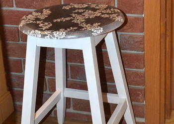 Rustykalny taboret / kwietnik. Rękodzieło. na sprzedaż  Mysłowice