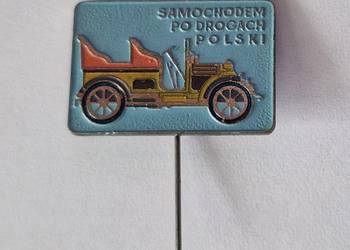 Samochodem po drogach Polski – vintage przypinka/pin na szpilkę na sprzedaż  Warszawa