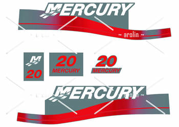 Naklejka, logo na silnik zaburtowy: Mercury, Mariner, Suzuki, używany na sprzedaż  Wrocław