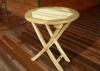 Stolik z drewna teakowego 66 cm średnicy teak tek tik na sprzedaż  Zielona Góra
