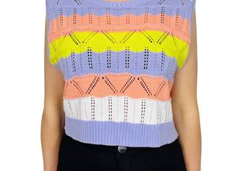 Kolorowy ażurowy top swetrowy w stylu retro XL 42 H&amp;M na sprzedaż  Czeczotki