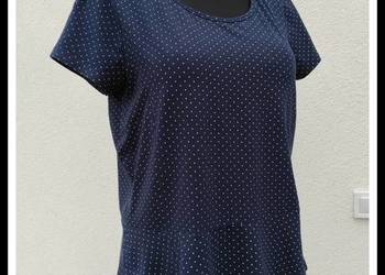 KappAhl granatowa bluzka w groszki z falbanką 44 2XL na sprzedaż  Płock