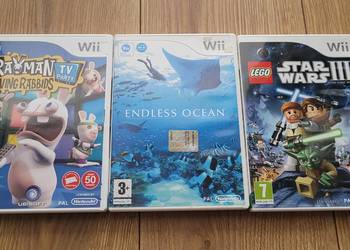Wii Nintendo 3 gry zestaw Nowe na sprzedaż  Kraków