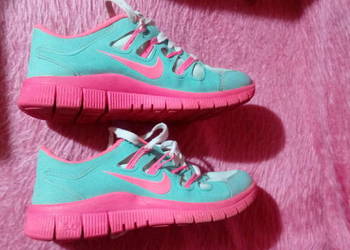 Nike Free 5.0.Buty damskie sportowe róż/turkus.R.37.Wkł 23,5 na sprzedaż  Świdnik