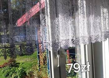 Wyprzedaż.Krótka firanka z markizety z gipiurą 416x68cm lambrekin na sprzedaż  Częstochowa