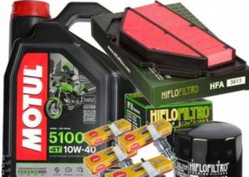 SUZUKI GSR750 11- ZESTAW OLEJ MOTUL 5100 10W40 4L FILTRY, używany na sprzedaż  Racibórz