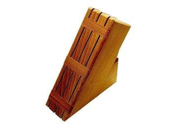 Blok drewniany na 6 noży, stojak brąz na sprzedaż  Tarnów