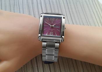 Nowy męski zegarek Perfect, srebrny z fioletowym cyferblatem na sprzedaż  Łódź