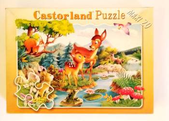 Używany, Castorland Puzzle Maxi 20. Bambi Puzzle 20 elementów na sprzedaż  Łódź