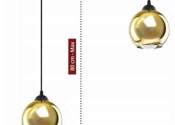 Lampa Wisząca Sufitowa Złota Szklana Kula E27 GOLD, używany na sprzedaż  Choroszcz