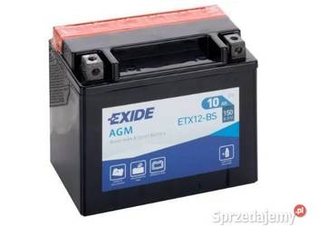 Używany, Akumulator motocyklowy EXIDE ETX12-BS YTX12-BS 12V 10Ah 150A na sprzedaż  Zakopane