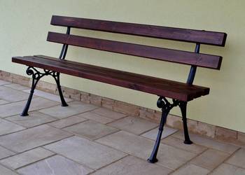 Ławka Parkowa Ogrodowa z oparciem Miejska Żeliwo 180cm W010, używany na sprzedaż  Białka