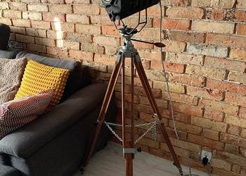 Lampa podlogowa loft Vintage lata 70 oświetlenie teatralne PRL na sprzedaż  Warszawa