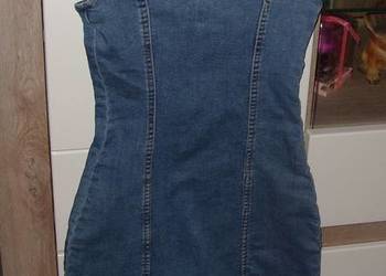 Nowa Jeansowa _dopasowana sukienka -H&amp;M- r. 32/158, używany na sprzedaż  Rawicz
