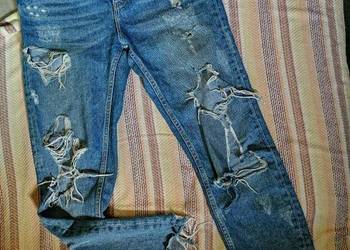 NOWE spodnie ZARA dżinsy Ripped jeans boyfriend mom fit S xs na sprzedaż  Leszno