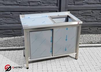 Używany, Zlew gastronomiczny jednokomorowy zabudowany szafką 1000x600x850 mm na sprzedaż  Ostrów Wielkopolski