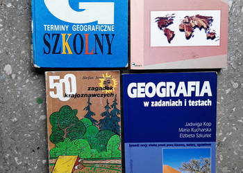Używany, Pakiet 5 książek do geografii - słownik, zagadki i atlas na sprzedaż  Sosnowiec