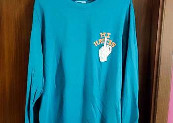 Używany, Męski T-Shirt Koszulka Długi Rękaw z Nadrukiem Prosta Cropp M na sprzedaż  Suwałki