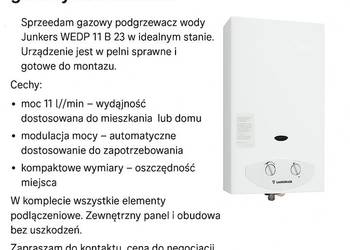 bojler gazowy na sprzedaż bojler gazowy na sprzedaż Warszawa