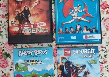 Bajki, gra, filmy dla dzieci na płycie DVD/CD - zestaw 4, używany na sprzedaż  Poznań