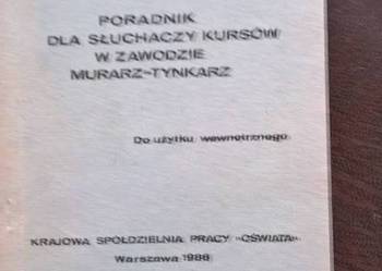 Poradnik w Zawodzie Murarz-Tynkarz Jerzy Pieniażek, używany na sprzedaż  Wrocław