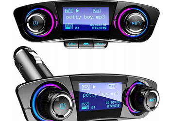 Transmiter Fm Bluetooth Qiktech T01 Z Ładowarką Pendrive Sd 2X Usb na sprzedaż  Płońsko