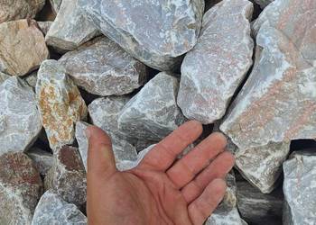 Kamień gabionowy Kraków, gabion różowy ogrodowy, 60-120 mm, mała wywrotka. na sprzedaż  Kraków