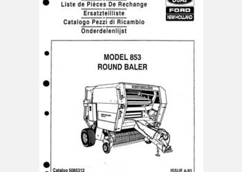 Ford/New Holland 850, 568, 853, 855 prasa katalog części na sprzedaż  Kielce