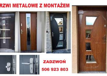 Drzwi z montażem METALOWE zewnętrzne do domu jednorodzinnego na sprzedaż  Katowice