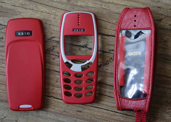 Używany, Nokia 3310 - obudowa czerwona i futerał na sprzedaż  Kielce