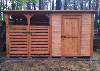 Drewutnia 2 x 1,1m z furtkami + domek narzędziowy 2 x 1,1m, używany na sprzedaż  Kalety