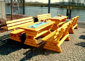 meble barowe ogrodowe huśtawki plac zabaw stół krzesła, używany na sprzedaż  Chojnice