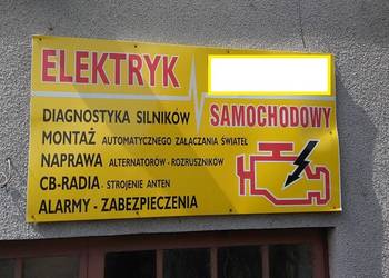 Używany, dla  elektryka samochodowego   - szyld na sprzedaż  Hrubieszów
