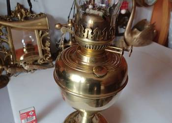 Piękna lampa naftowa, mosiężna, masywna. na sprzedaż  Poznań