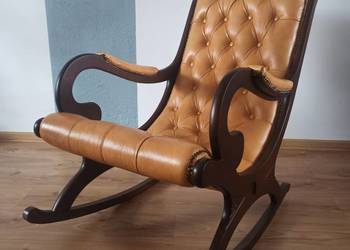 Fotel bujany, skóra naturalna na sprzedaż  Ostrów Wielkopolski