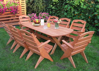Meble ogrodowe 8 krzeseł + stół owalny 2m typ S na sprzedaż  Kalety