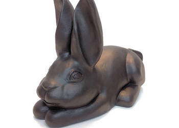Duży Zając WIELKANOCNY 19 cm figura królik czarny na sprzedaż  Zielona Góra